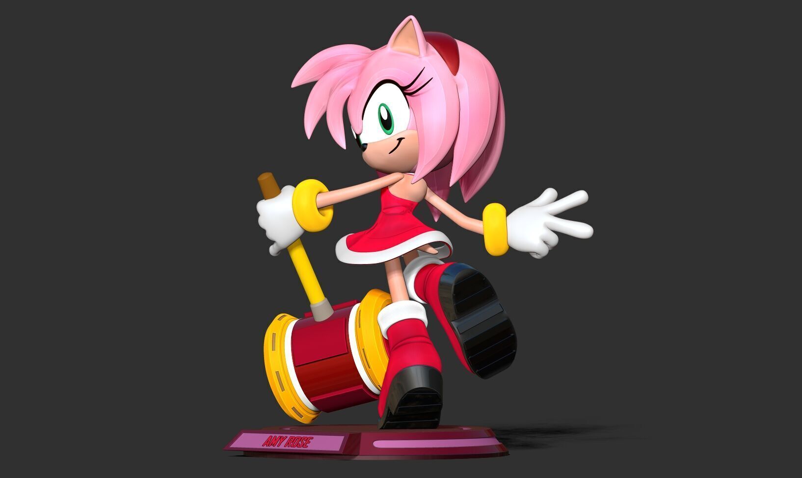Amy Rose - Sonic the Hedgehog 3D print model_11