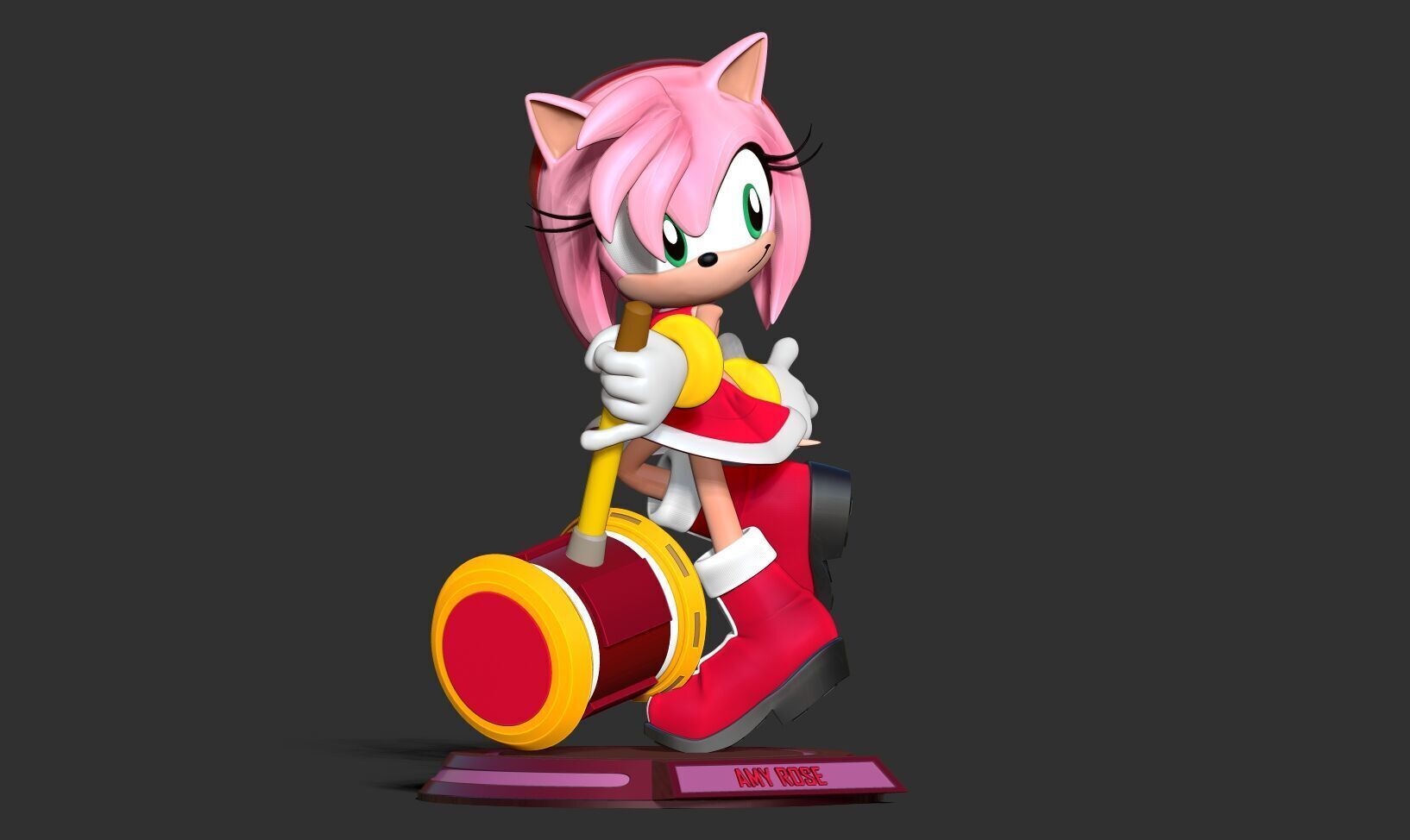 Amy Rose - Sonic the Hedgehog 3D print model_13