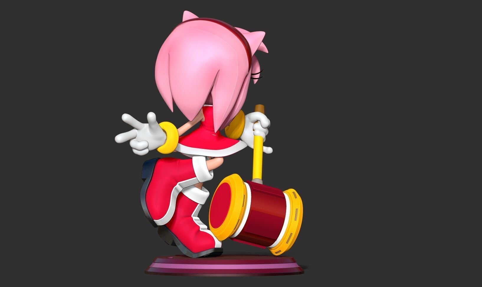 Amy Rose - Sonic the Hedgehog 3D print model_6