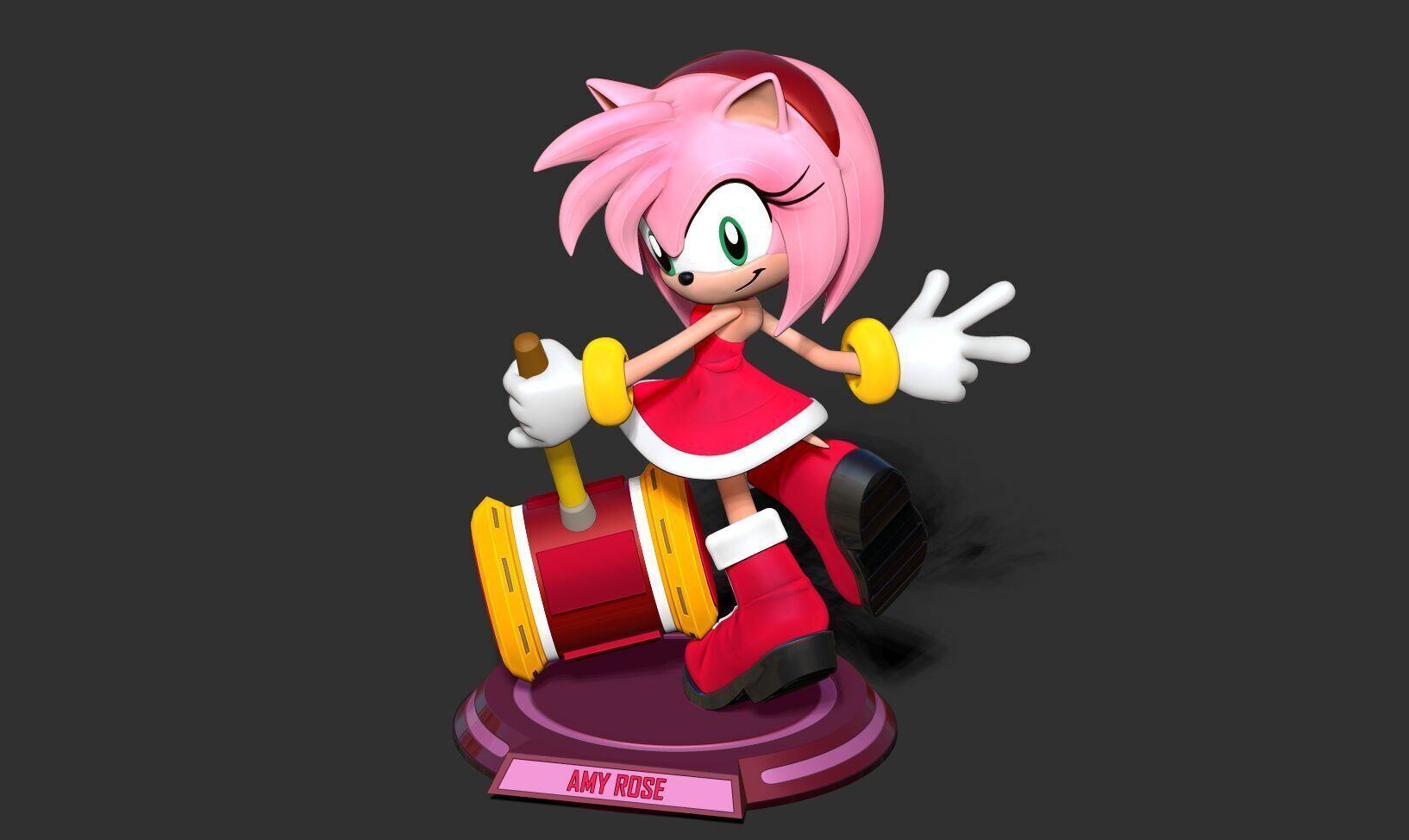 Amy Rose - Sonic the Hedgehog 3D print model_17