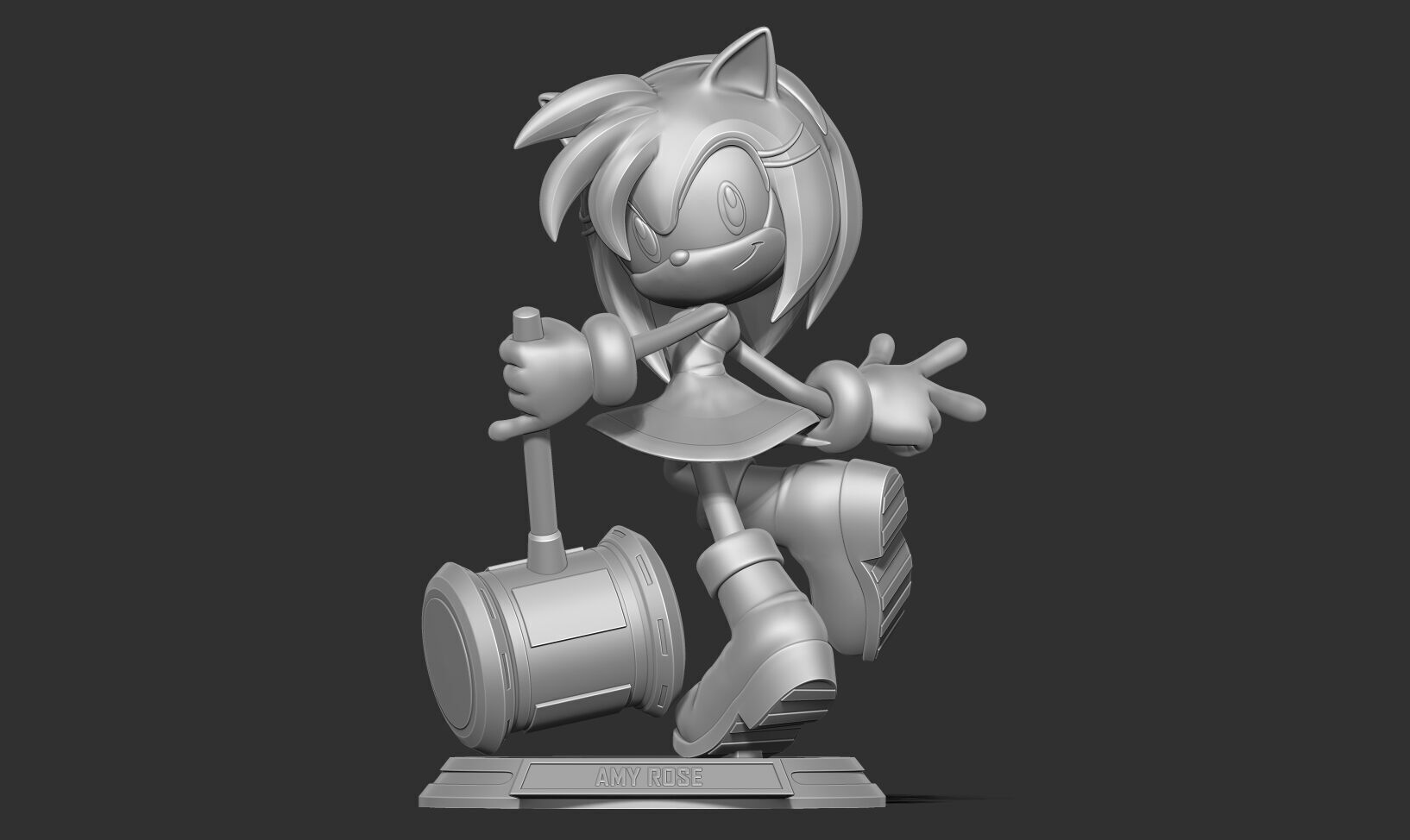 Amy Rose - Sonic the Hedgehog 3D print model_10