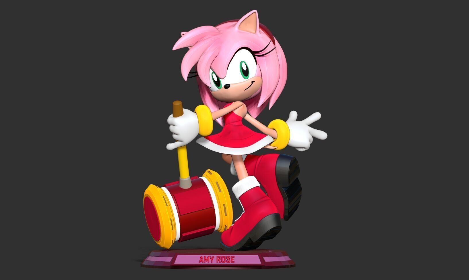 Amy Rose - Sonic the Hedgehog 3D print model_9