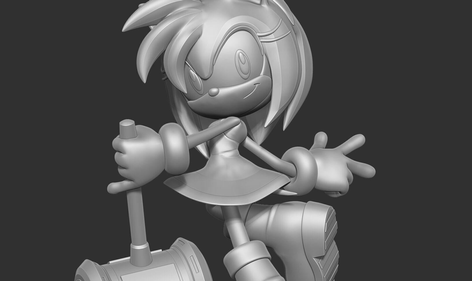 Amy Rose - Sonic the Hedgehog 3D print model_7