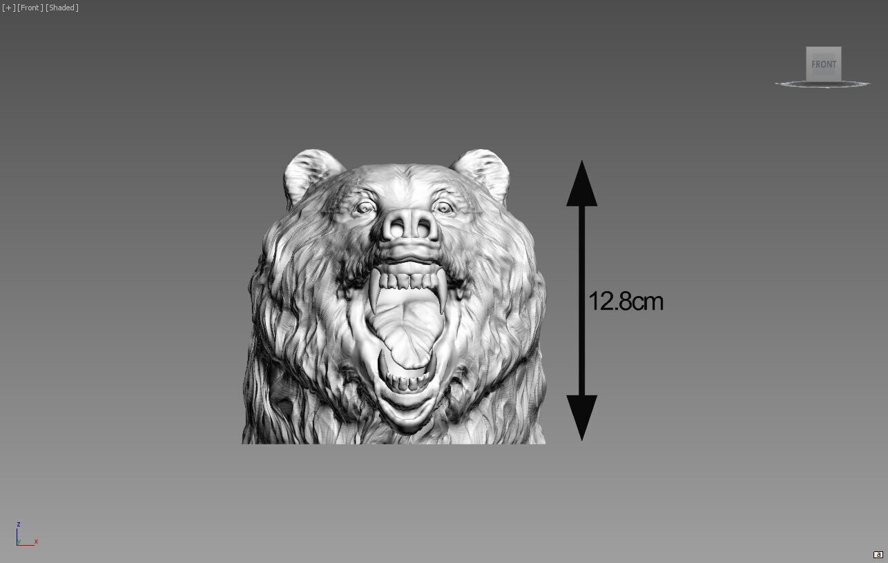 Bear head pen holder Wild bear pen holder 3D print model_4