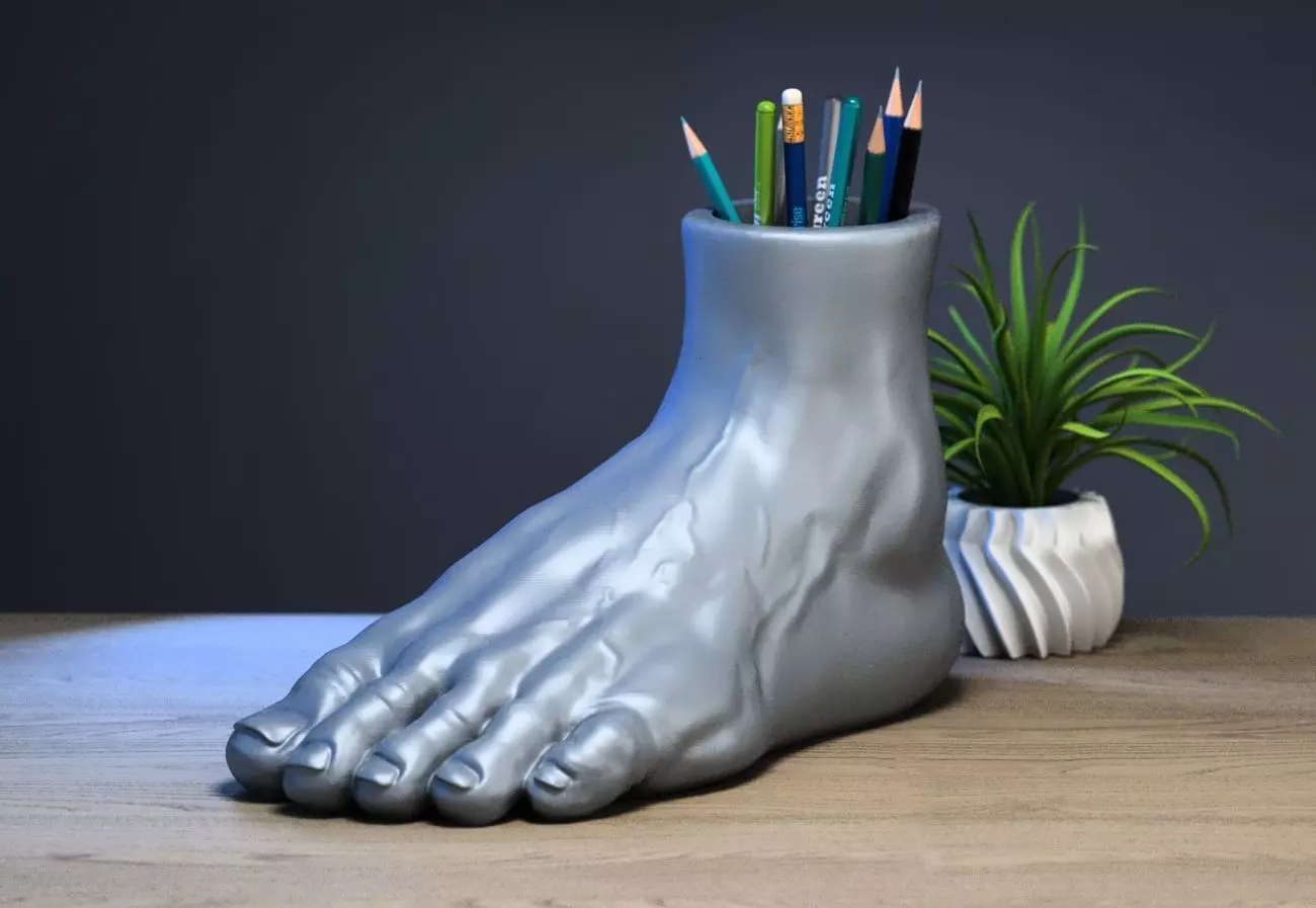 foot pen holder human leg pen holder 3D print model