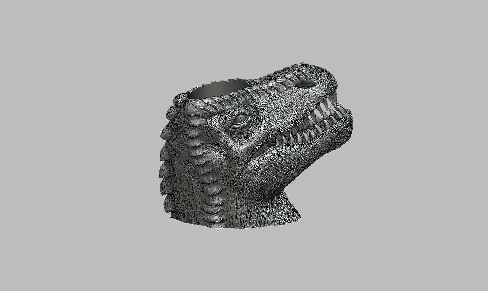 Dinosaur pen holder Dragon pen holder 3D print model_6