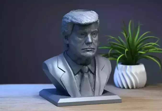 President trump bust pen holder Perfect Gamer Gift 3D print model