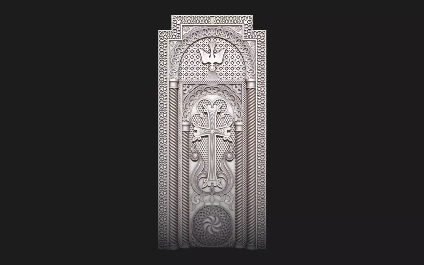 Armenian Cross-stone  3D print model_0