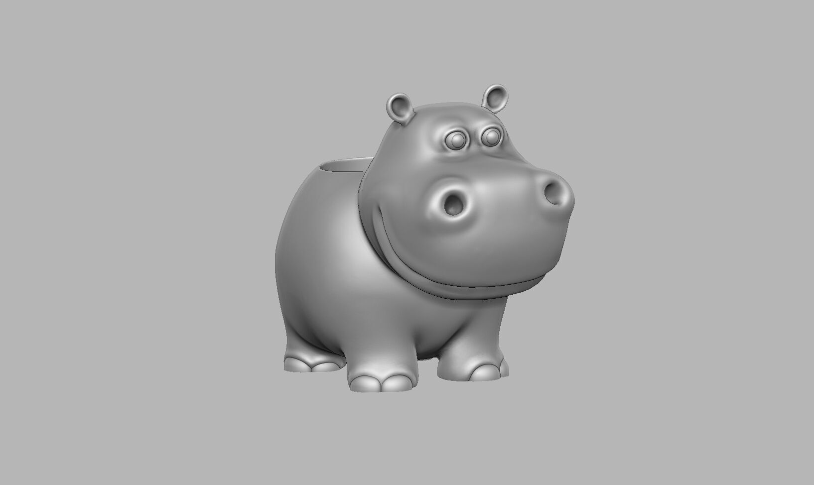 rhinoceros pen holder rhinoceros pen Stand 3D print model_5