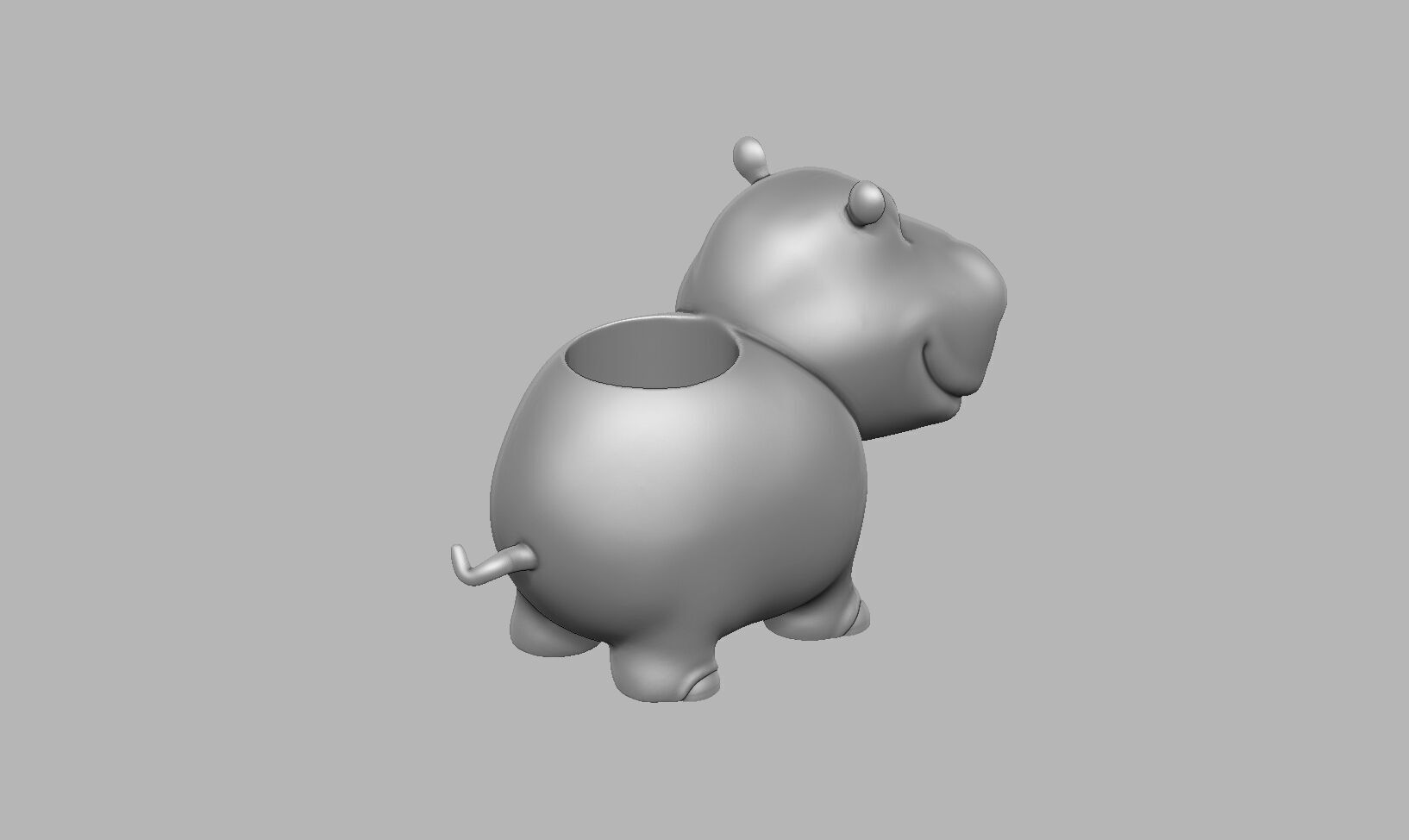 rhinoceros pen holder rhinoceros pen Stand 3D print model_8