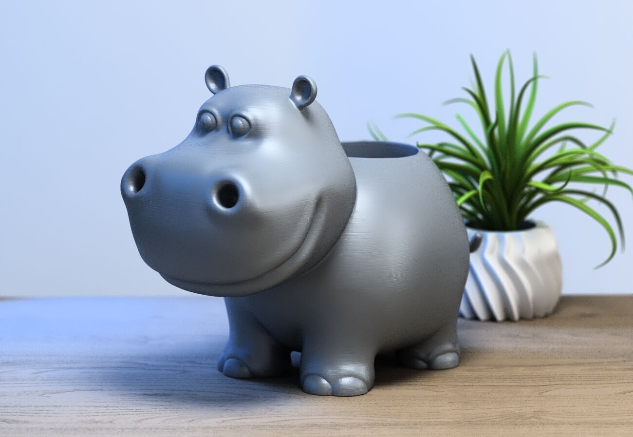 rhinoceros pen holder rhinoceros pen Stand 3D print model_2