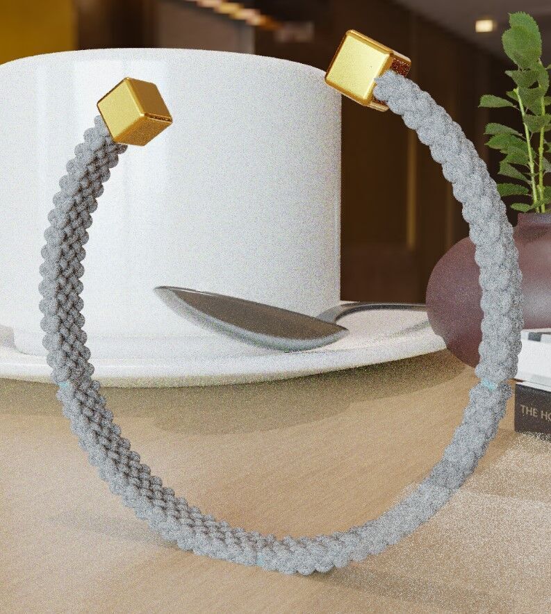 Braided Bracelet 3D model_1