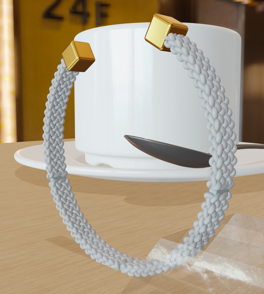 Braided Bracelet 3D model_5