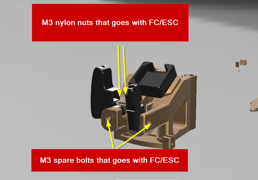 ArtAir Rear combo antenna mount MK4 v2 10 inch FPV 3D print model_1