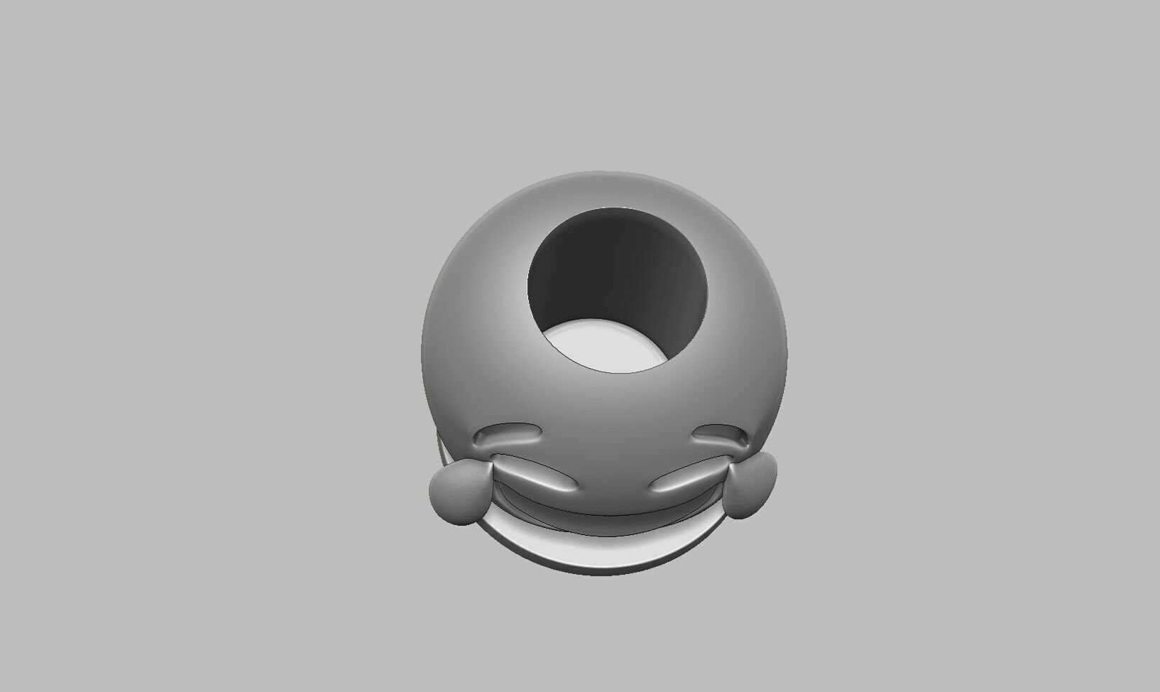 Emoji face with tears of joy Emoji pen holder 3D print model_8