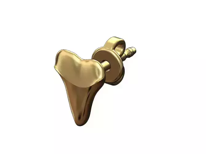 Shark tooth stud earring