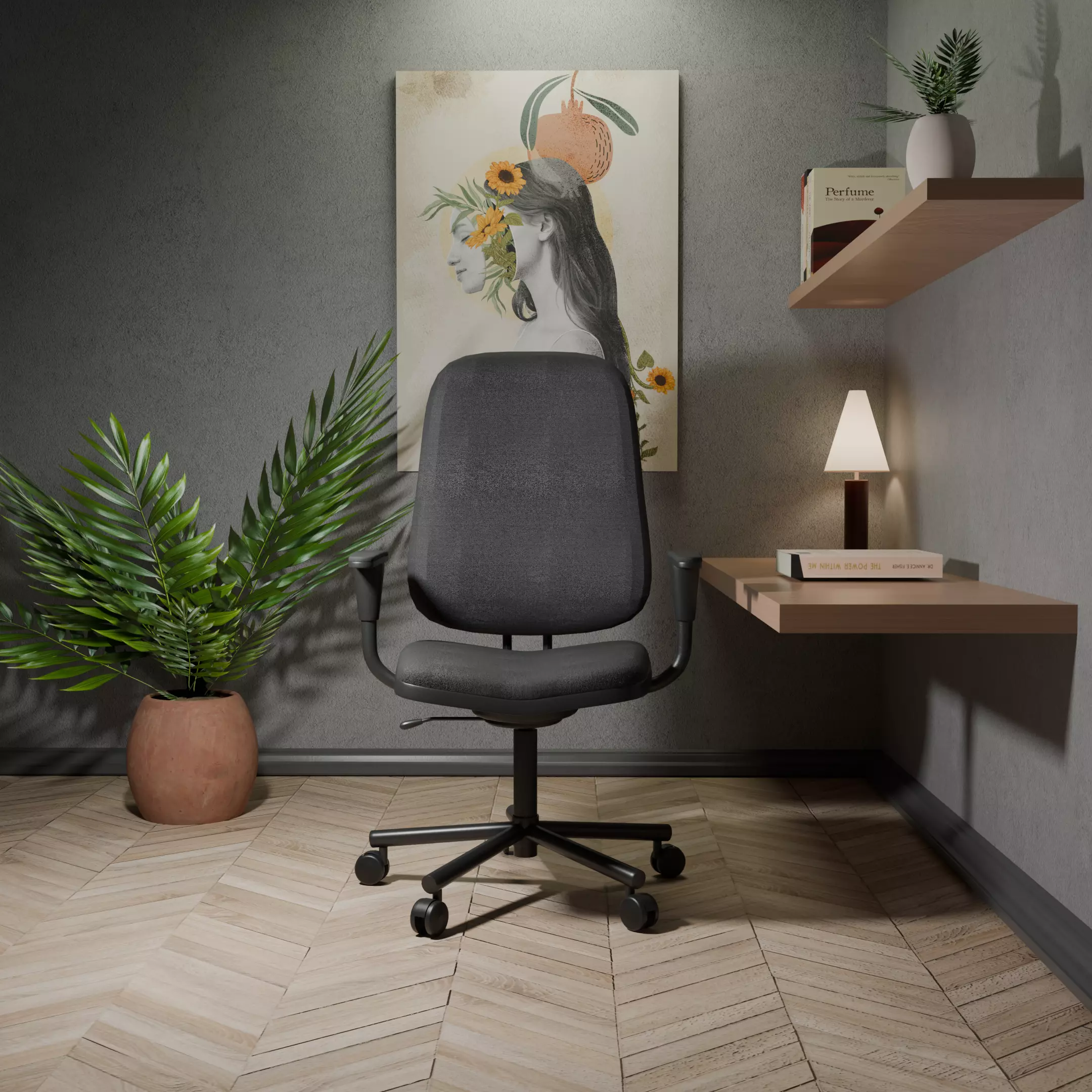 Archviz Single Seat 4 Basic Scene and Lighting 3D model