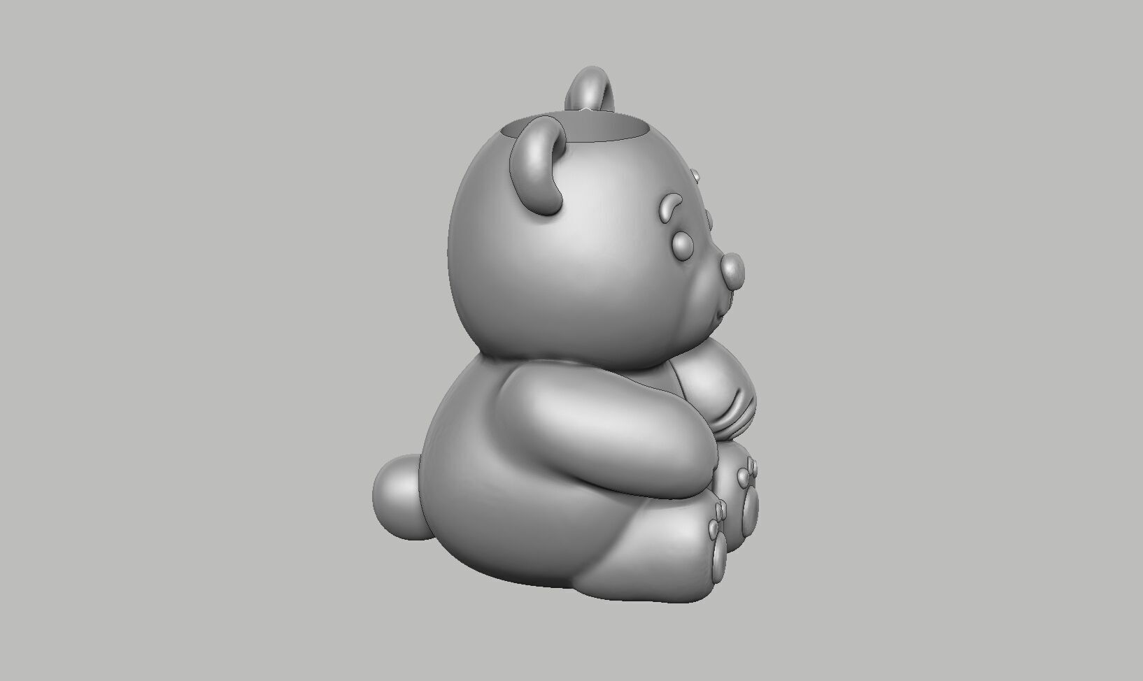 bear doll pen holder bear pen holder 3D print model_7
