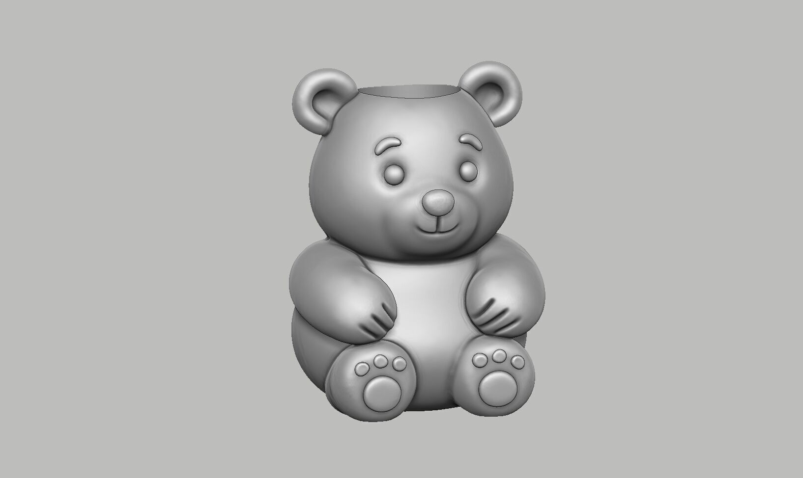 bear doll pen holder bear pen holder 3D print model_5