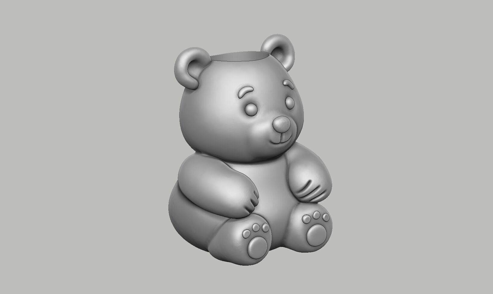 bear doll pen holder bear pen holder 3D print model_6