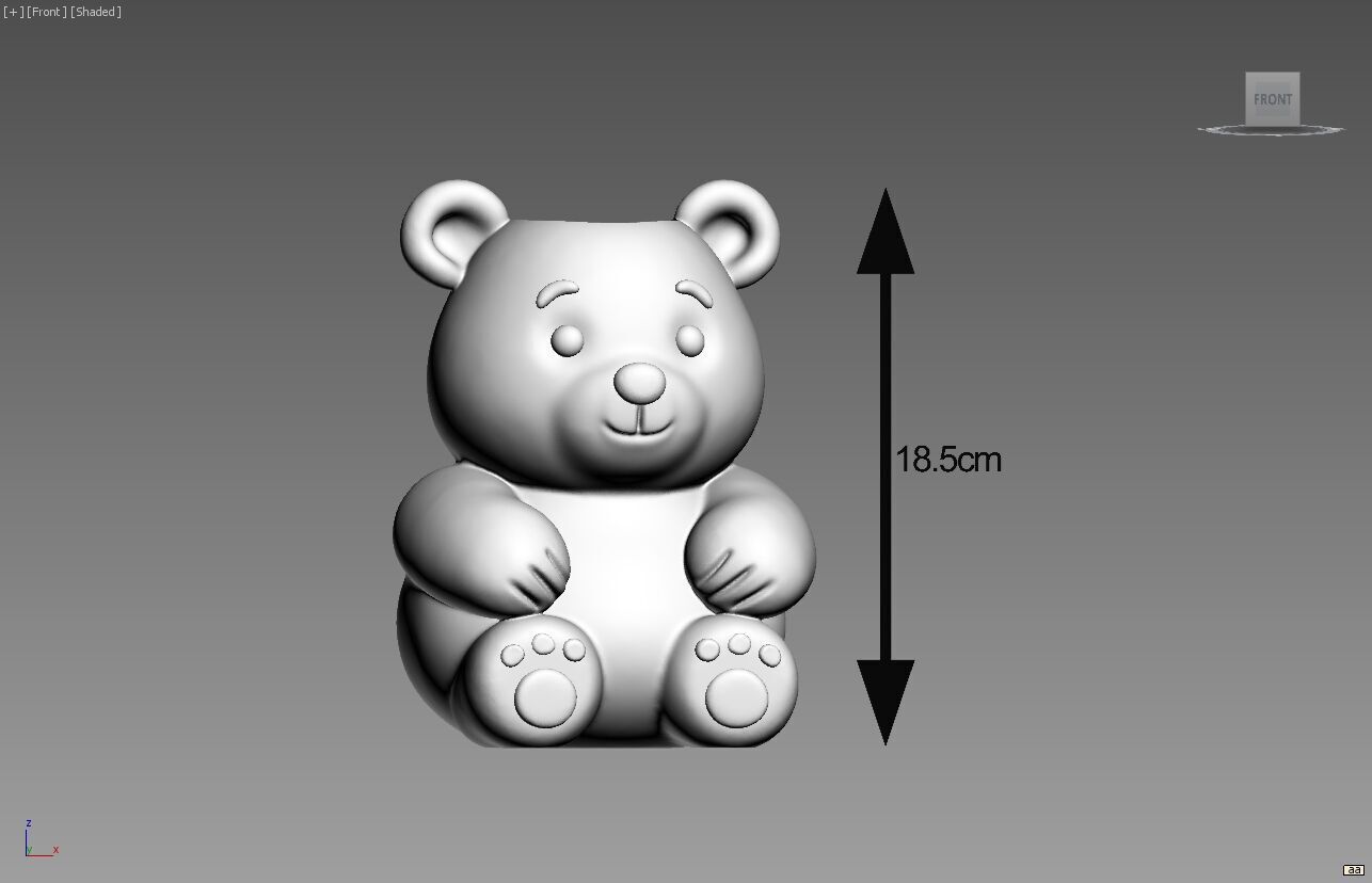 bear doll pen holder bear pen holder 3D print model_4