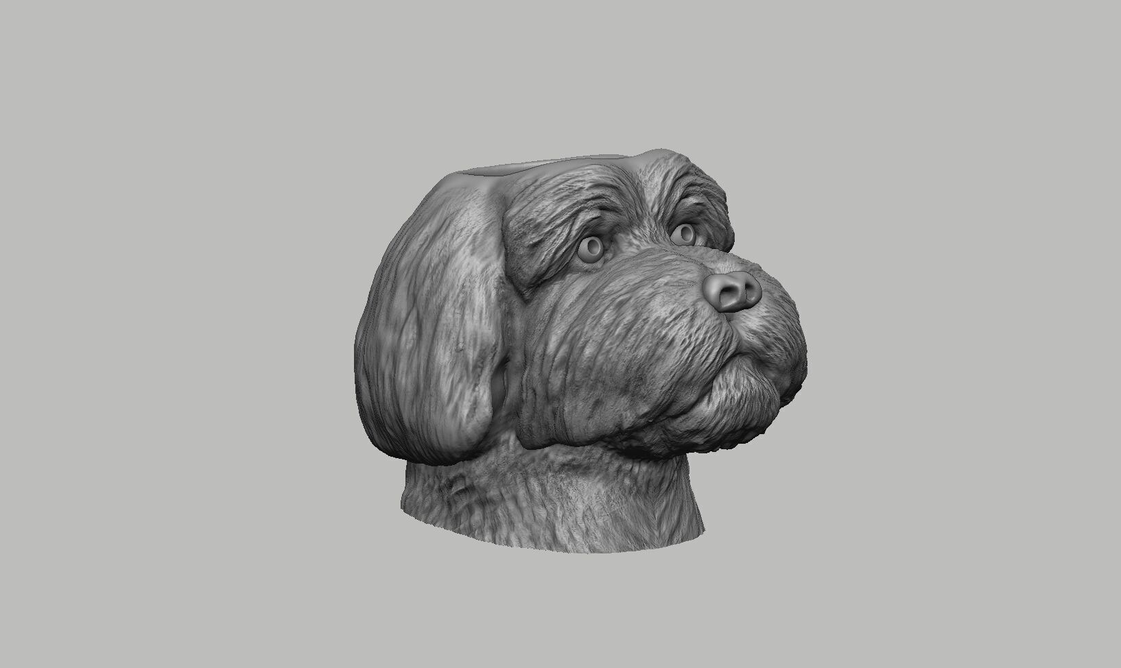 dog head pen holder Cyborg pen holder 3D print model_6