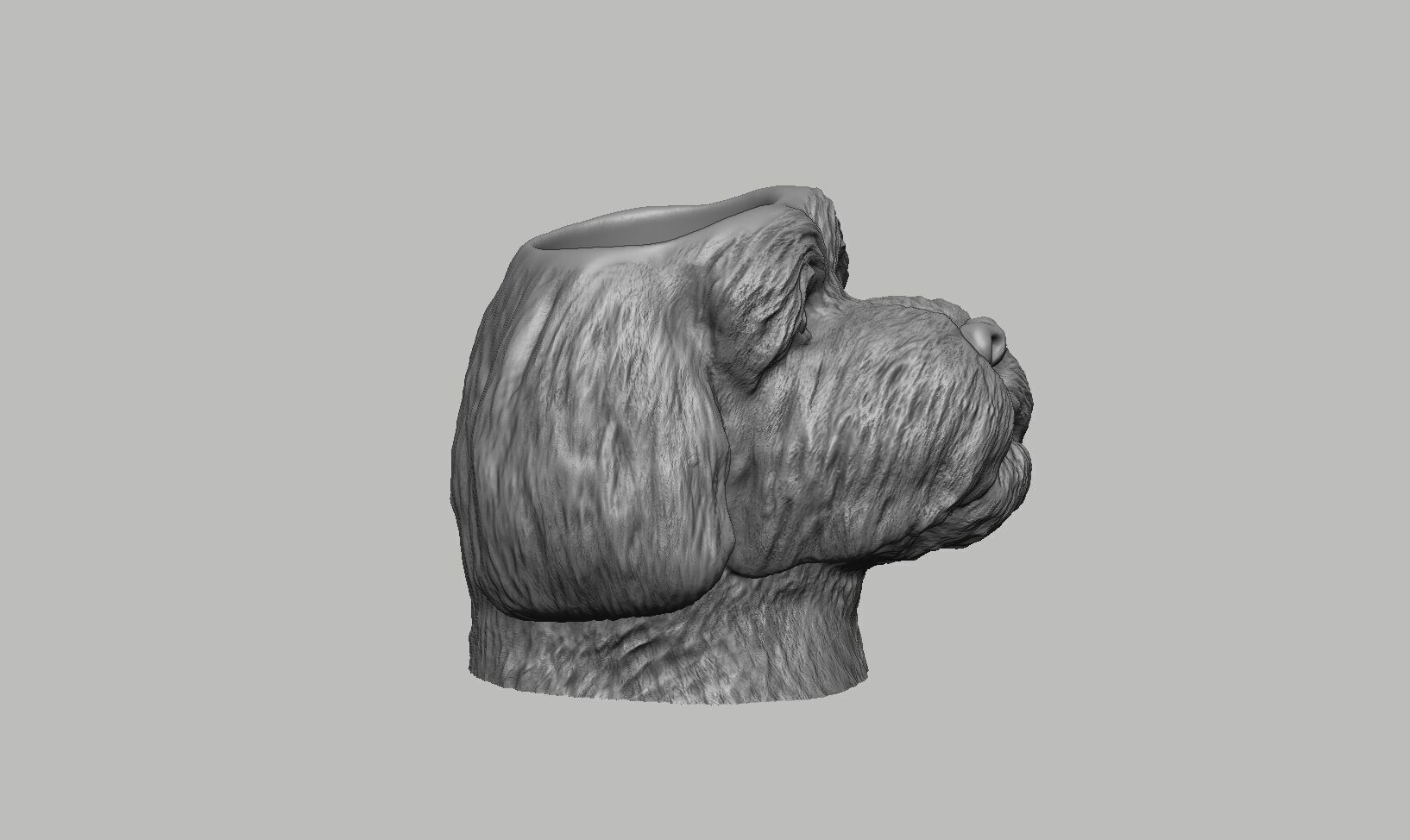 dog head pen holder Cyborg pen holder 3D print model_7