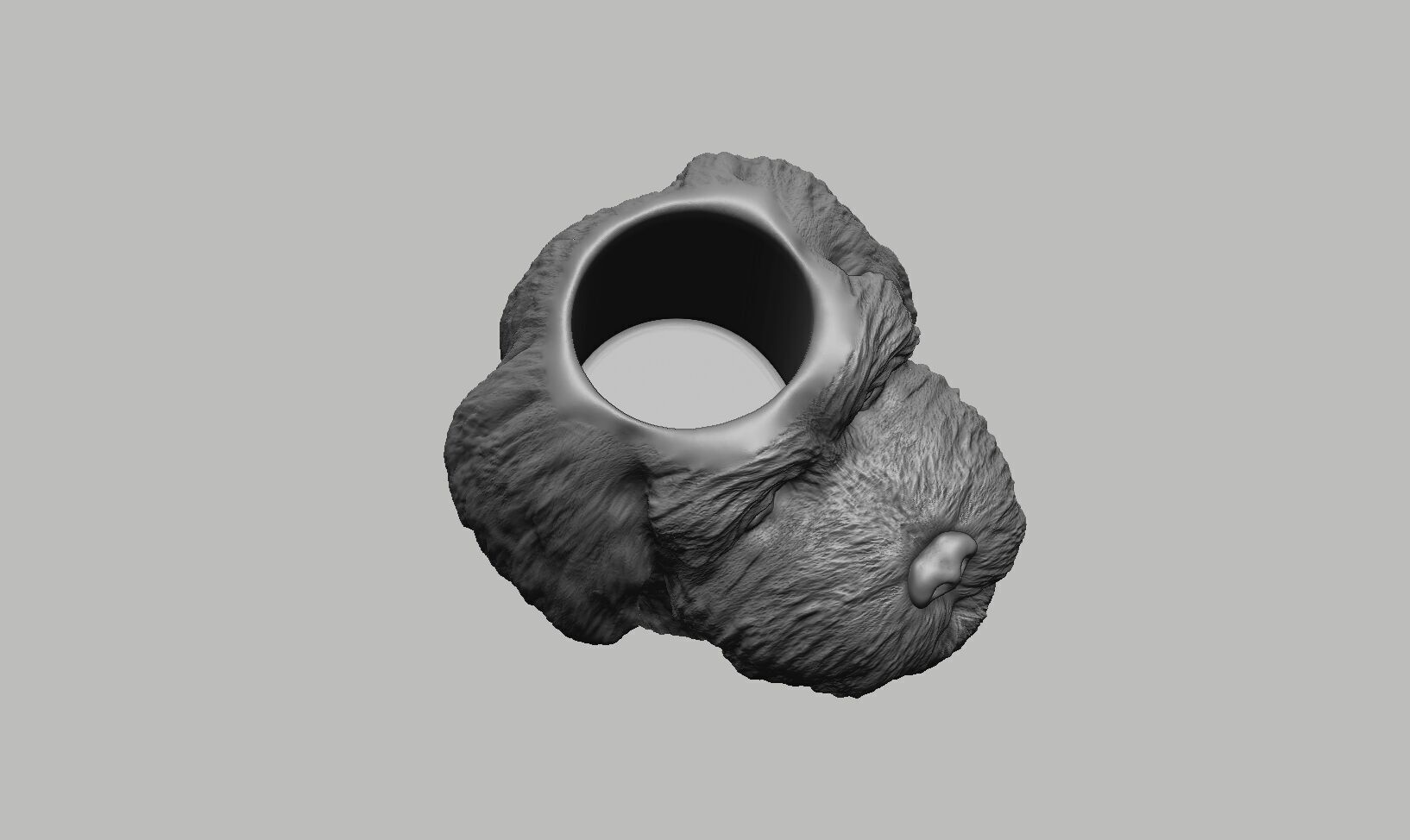 dog head pen holder Cyborg pen holder 3D print model_11