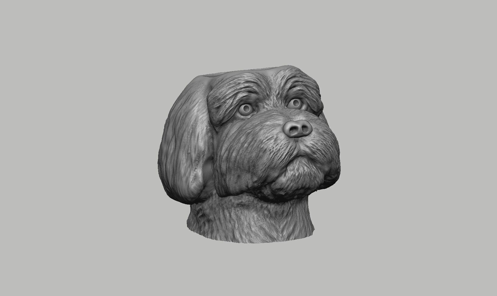 dog head pen holder Cyborg pen holder 3D print model_5