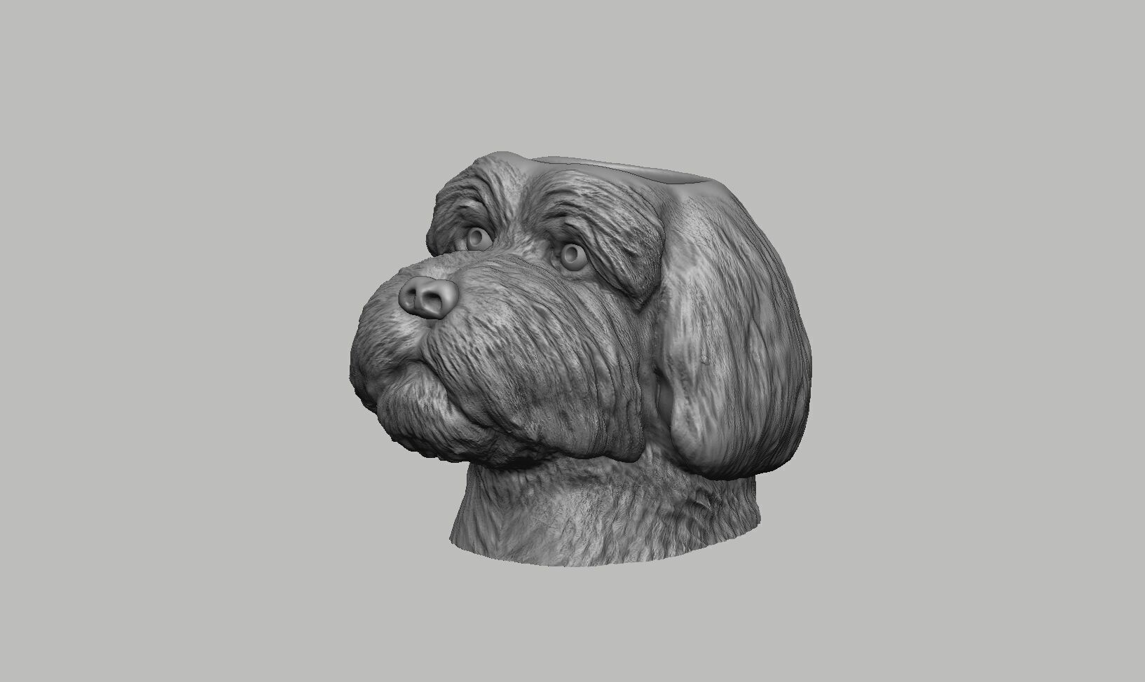 dog head pen holder Cyborg pen holder 3D print model_9