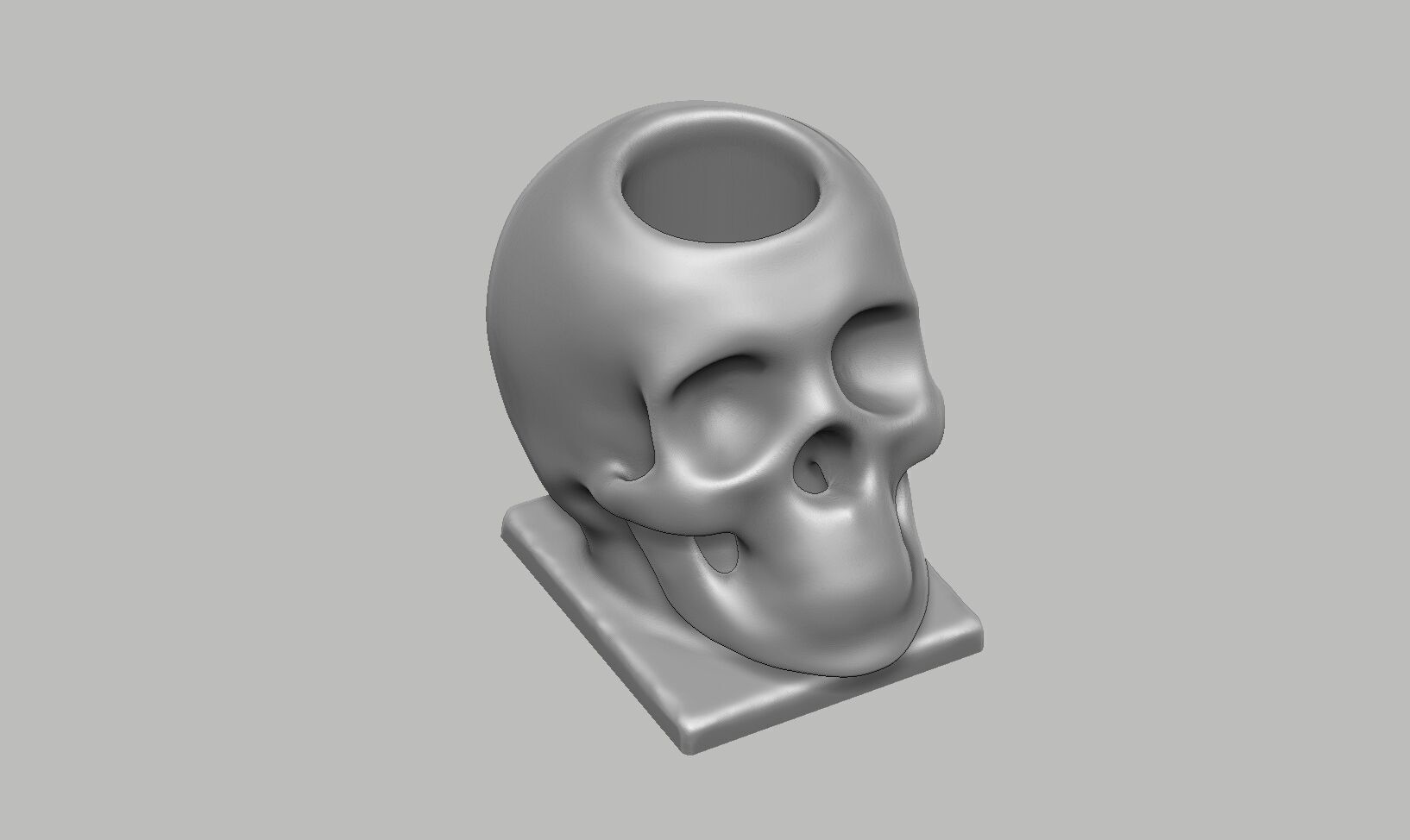 Skull robot pen holder Cyborg pen holder 3D print model_12