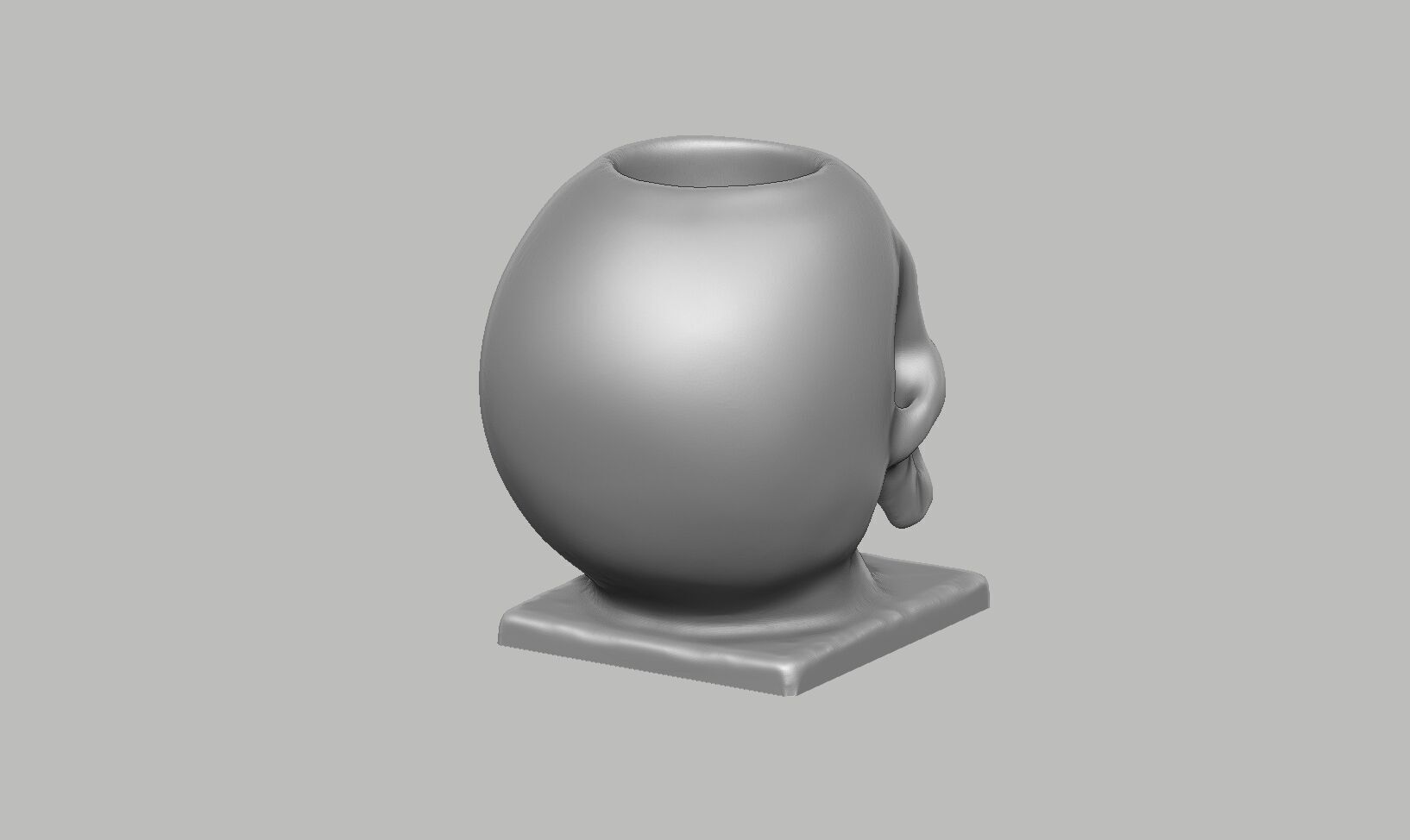 Skull robot pen holder Cyborg pen holder 3D print model_9