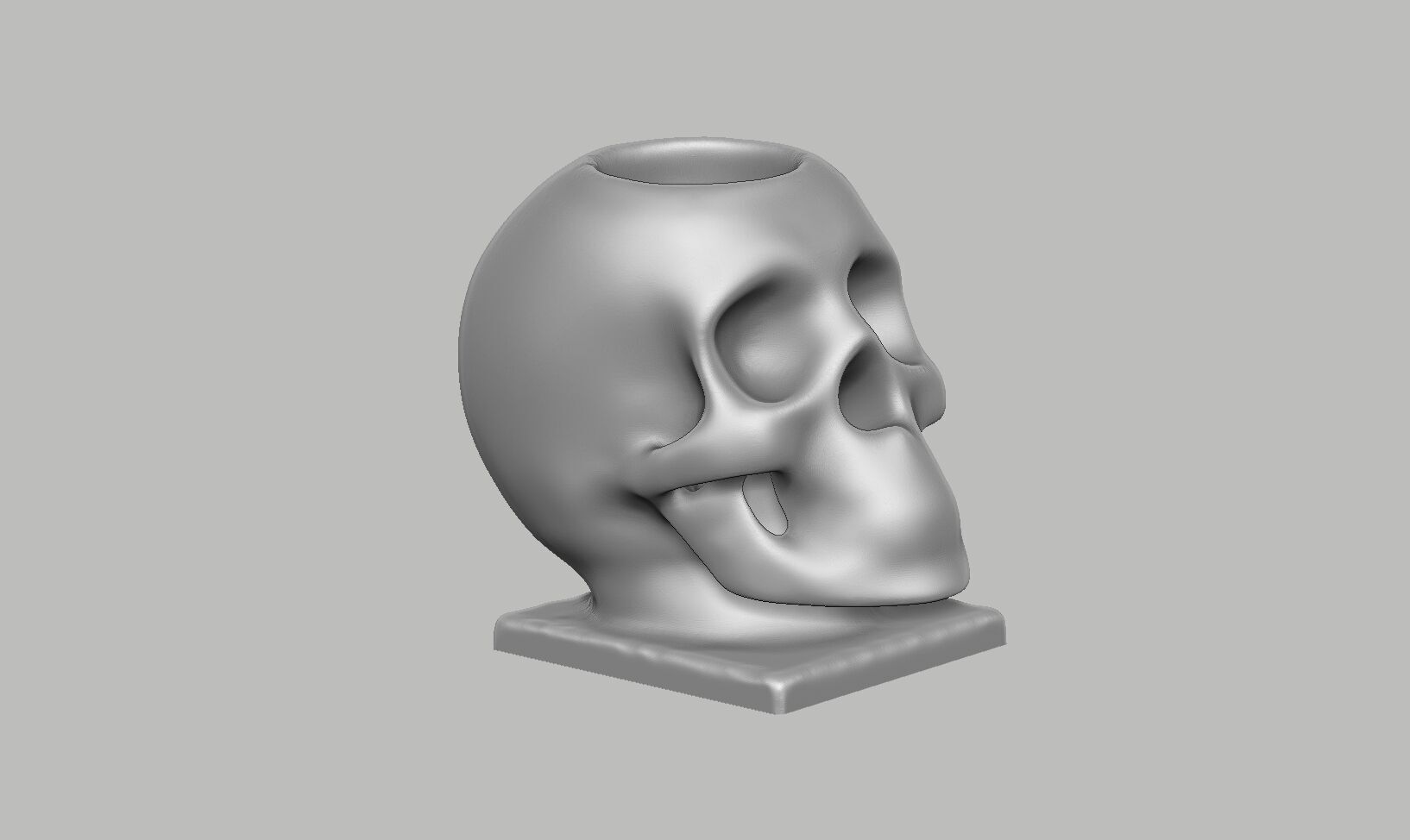 Skull robot pen holder Cyborg pen holder 3D print model_7