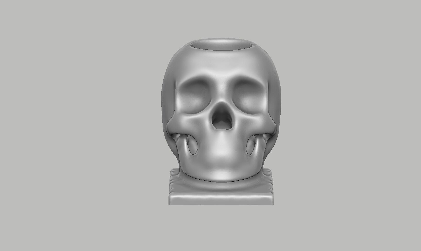 Skull robot pen holder Cyborg pen holder 3D print model_11