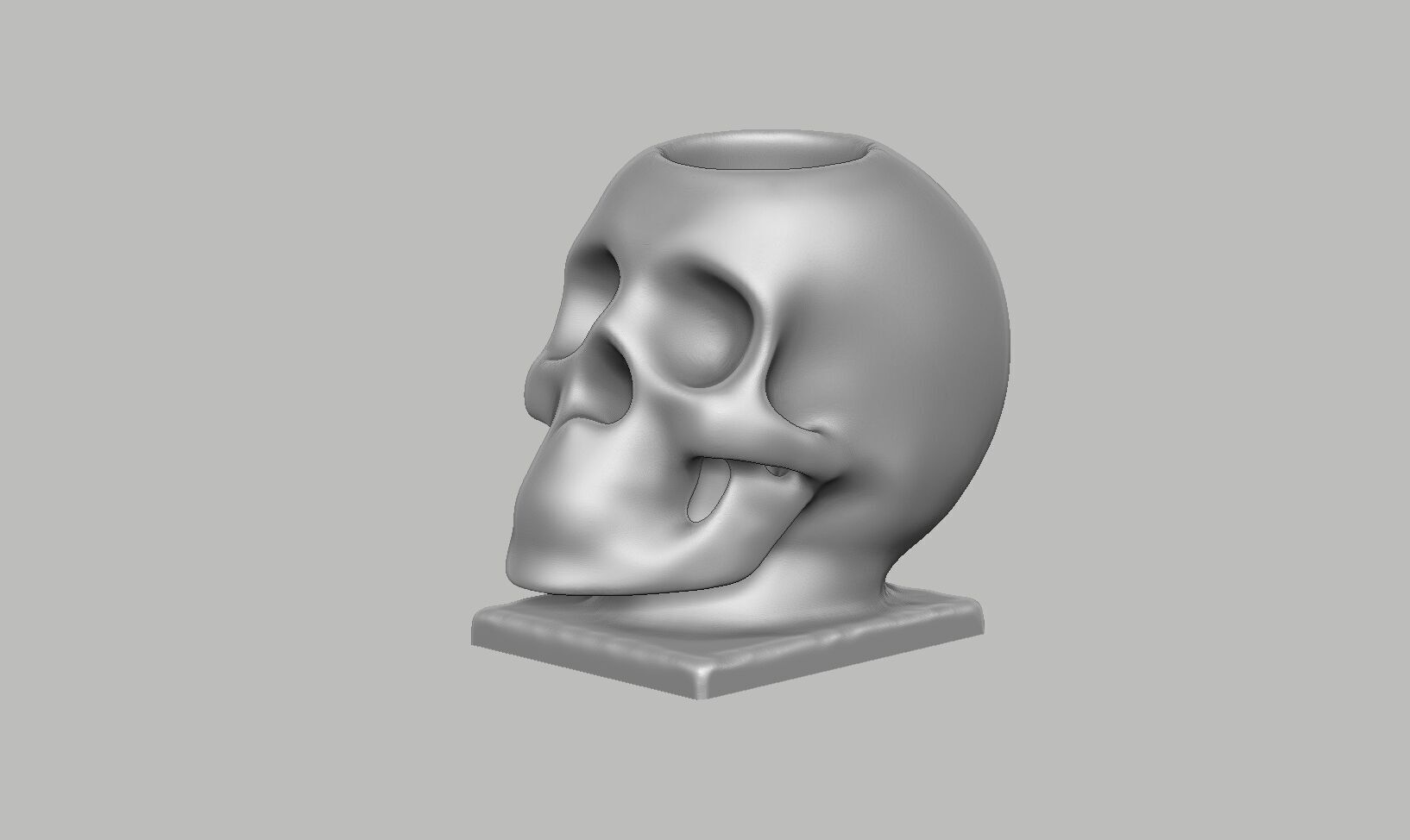 Skull robot pen holder Cyborg pen holder 3D print model_10