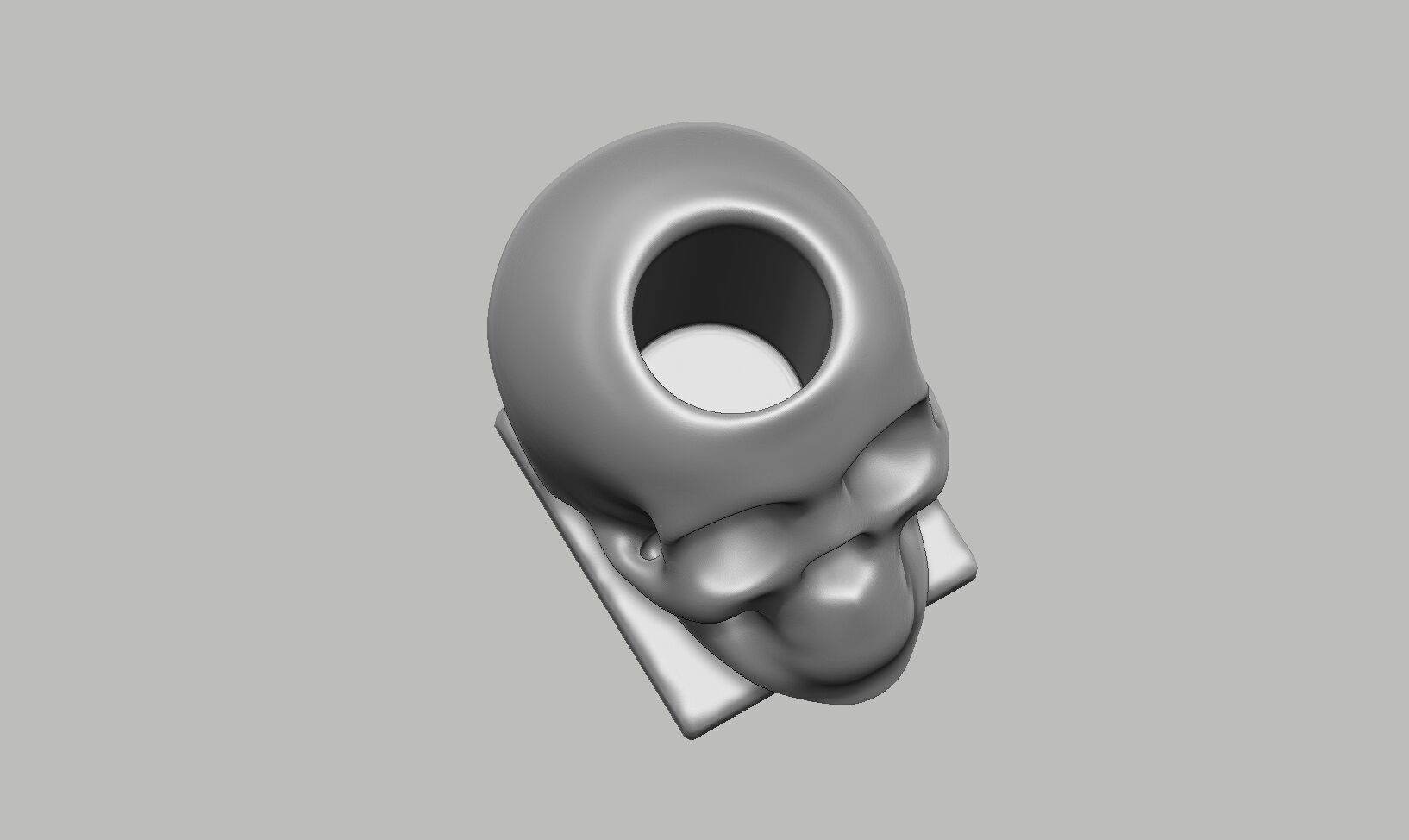 Skull robot pen holder Cyborg pen holder 3D print model_13