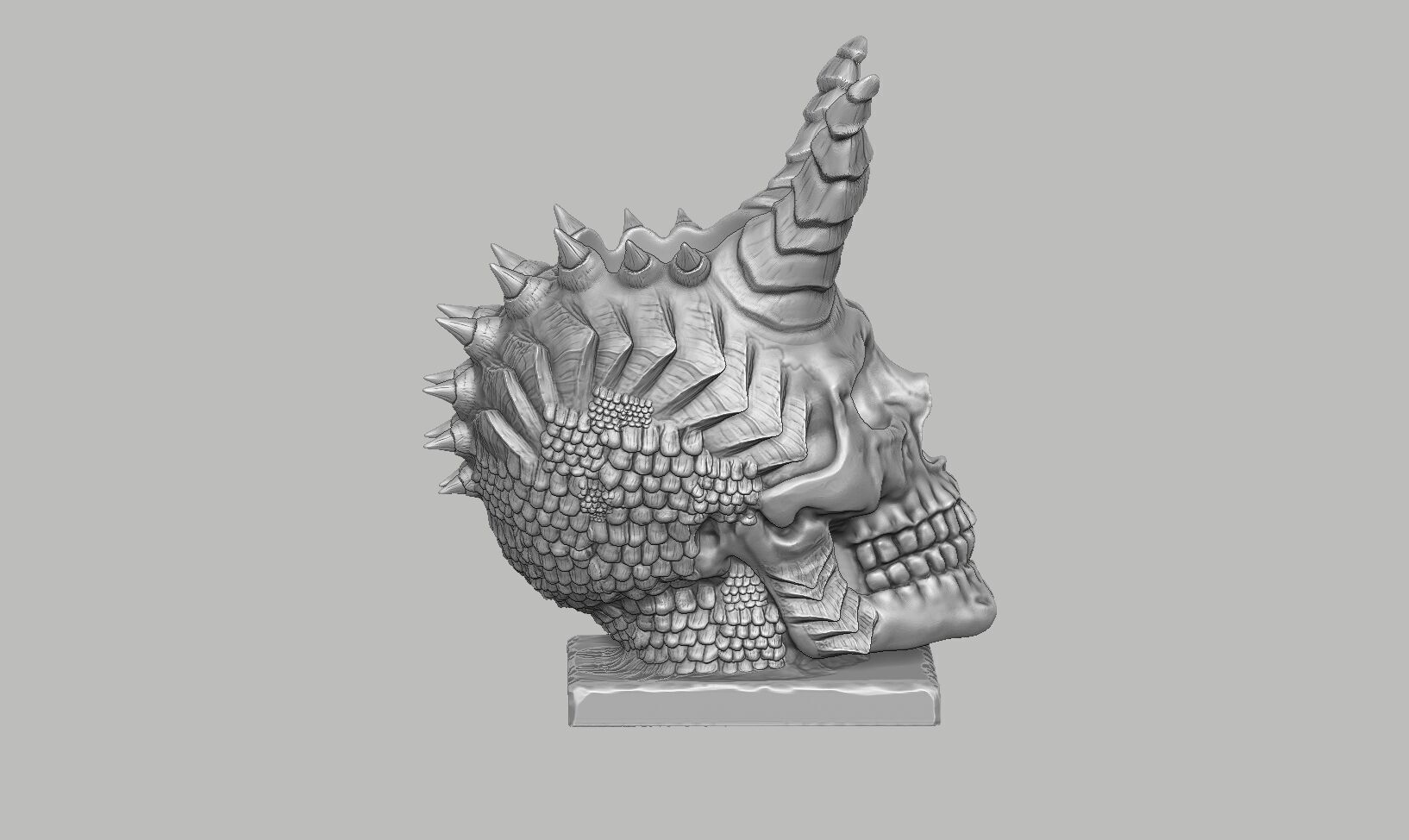Skull dragon pen holder Cyborg pen holder 3D print model_7