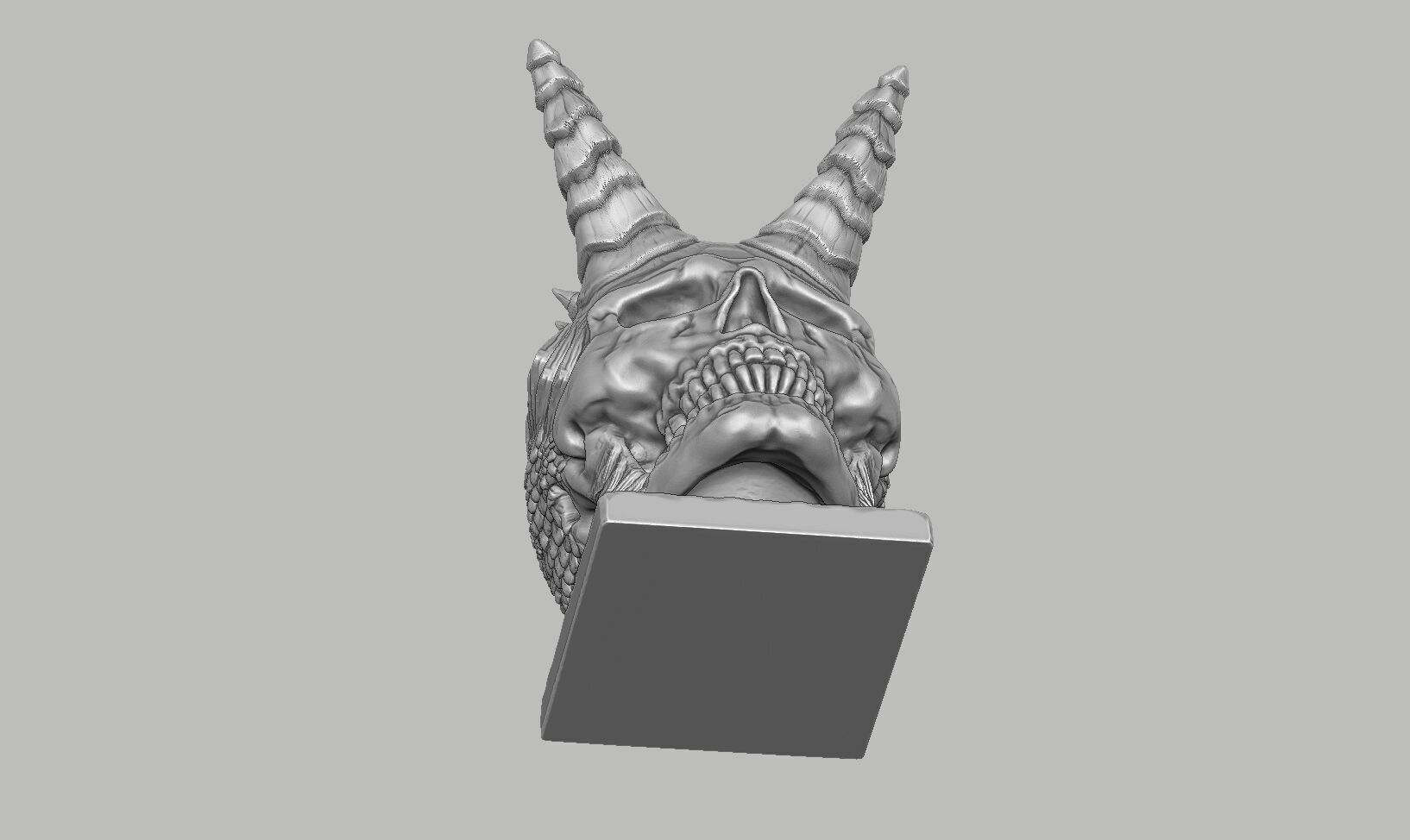 Skull dragon pen holder Cyborg pen holder 3D print model_13