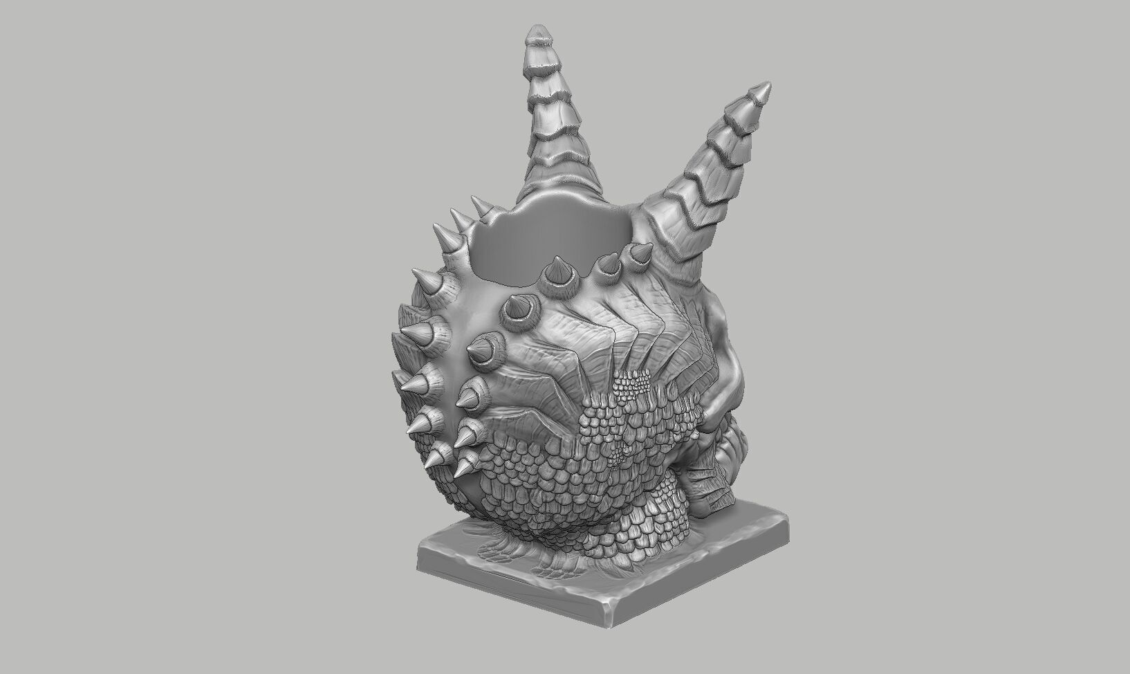 Skull dragon pen holder Cyborg pen holder 3D print model_8