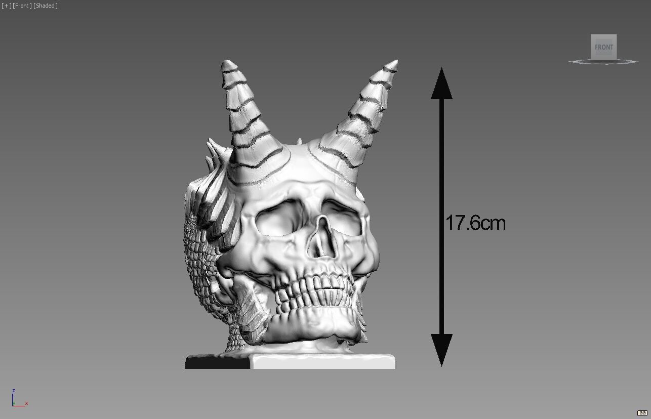 Skull dragon pen holder Cyborg pen holder 3D print model_4