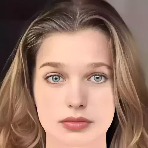 Teagan Croft Head - No Hair - Low poly head for game Low-poly 3D model