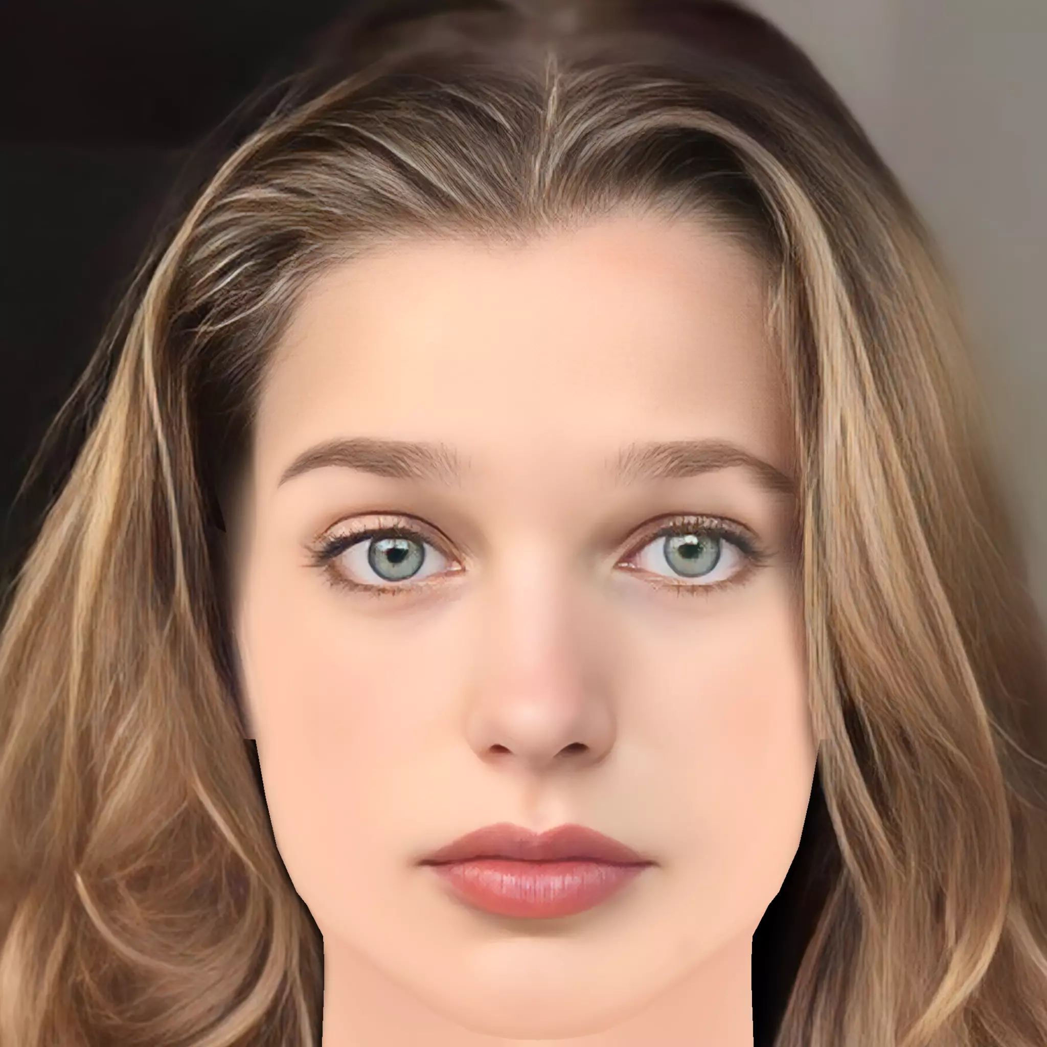Teagan Croft Head - No Hair - Low poly head for game Low-poly 3D model
