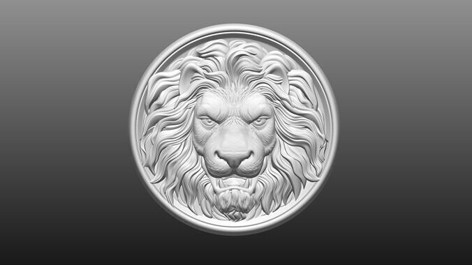 lion head 3D model