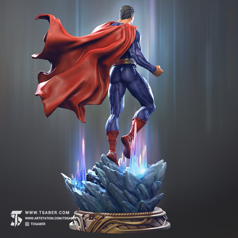 Superman Statue 3D print model_5