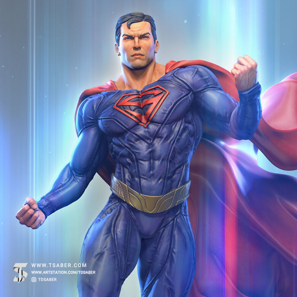 Superman Statue 3D print model_2