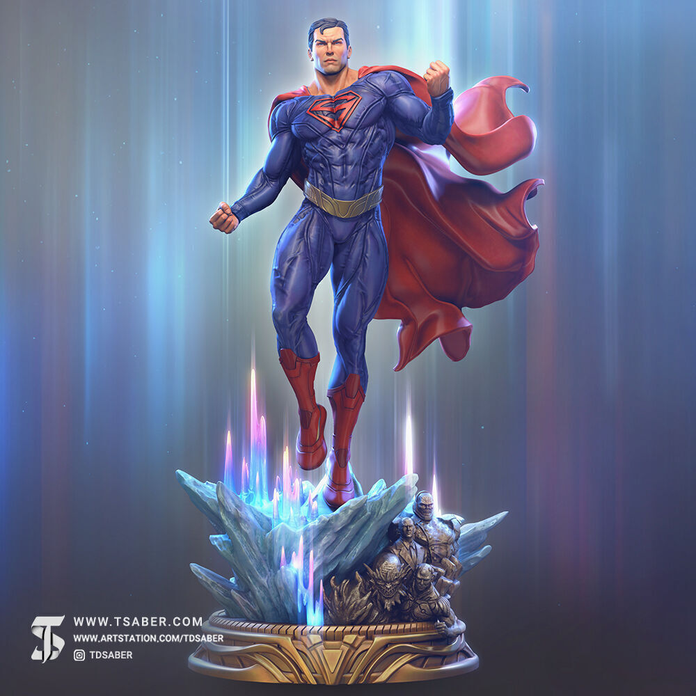 Superman Statue 3D print model_1