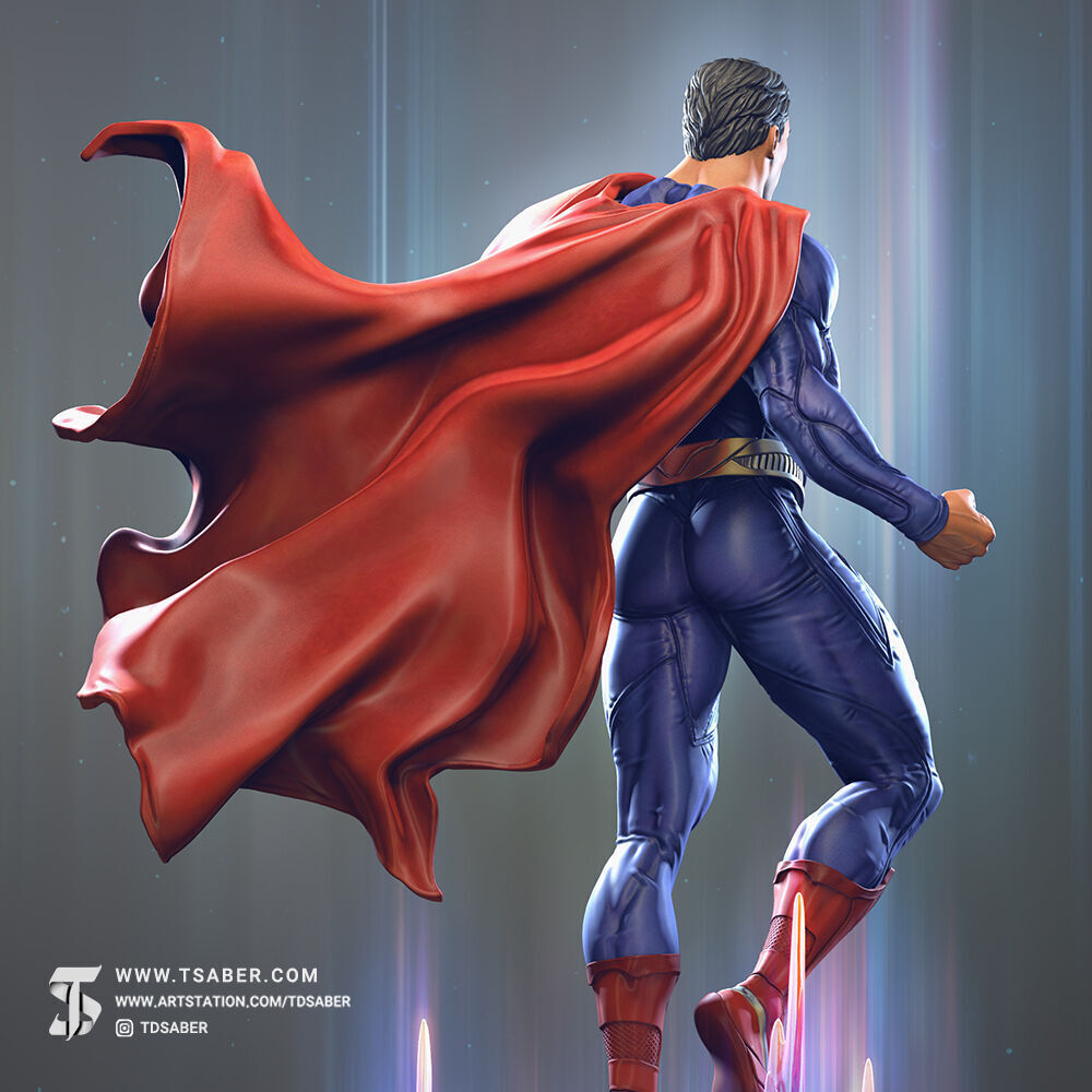 Superman Statue 3D print model_6