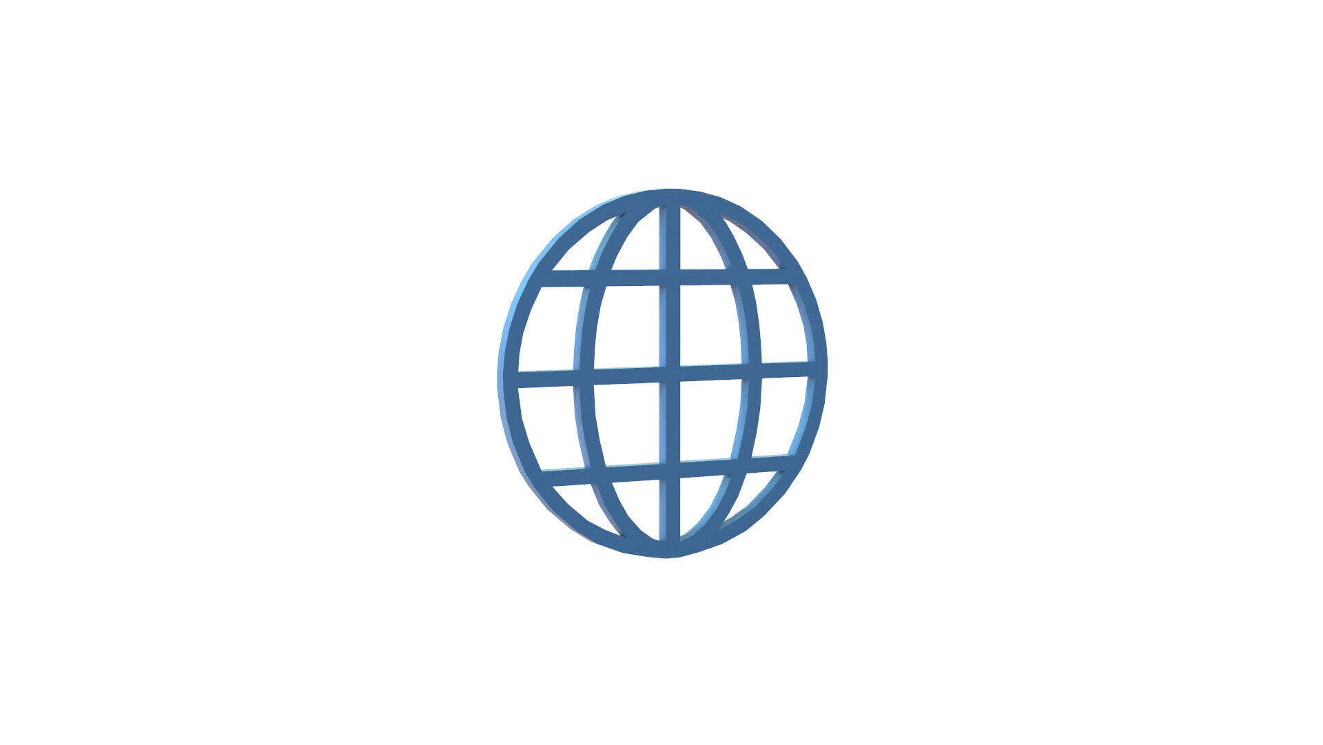 Internet symbols Low-poly 3D model_3