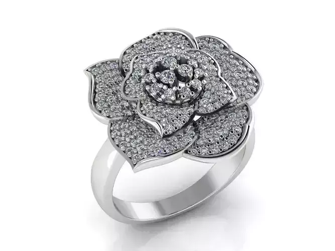 Flower ring gold