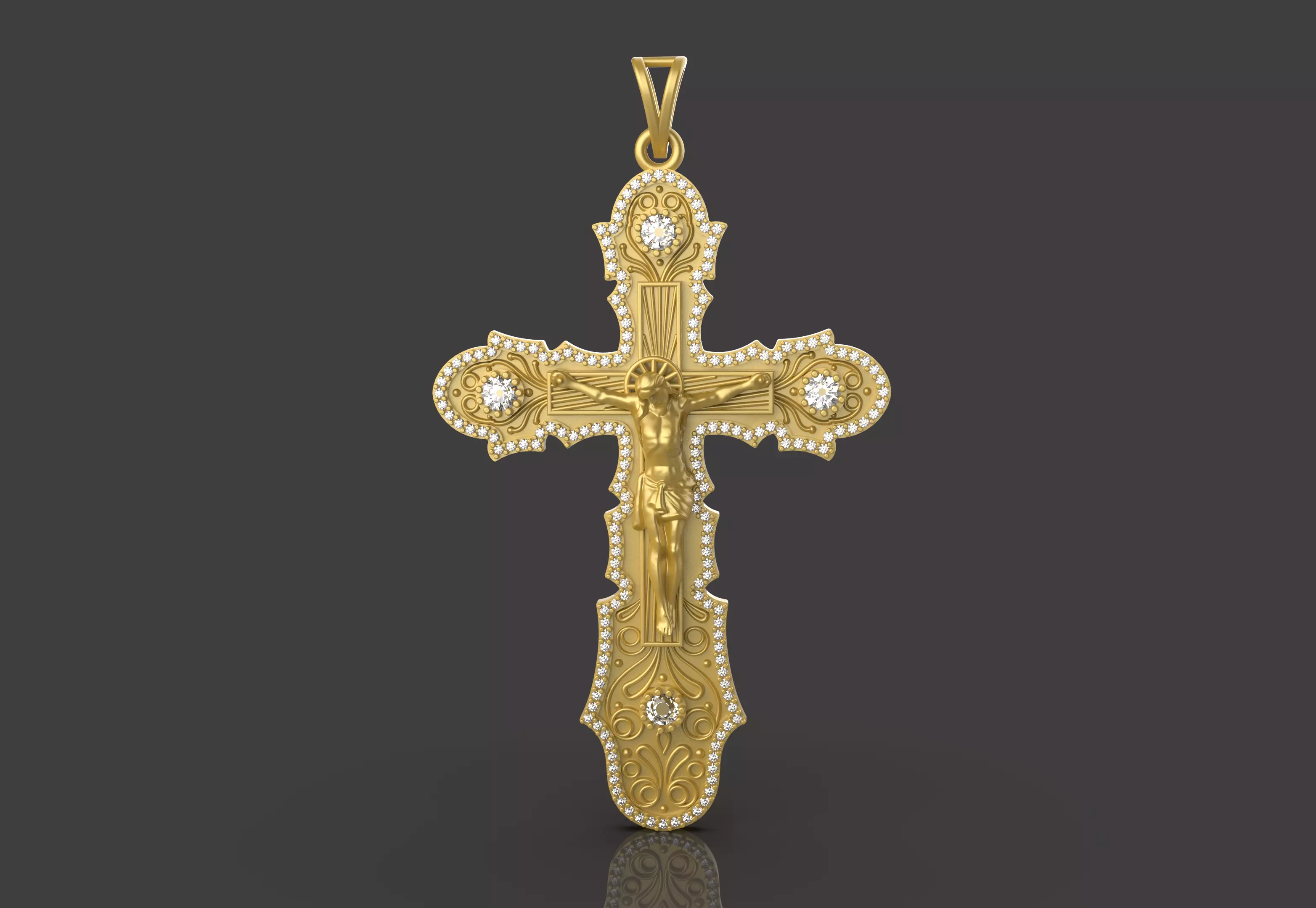 Jesus Cross Pendant - 0076 3D print model